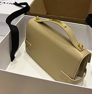 BALMAIN Smooth leather B-Buzz 24 bag beige - 3