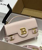 BALMAIN Smooth leather B-Buzz 24 bag pink - 1
