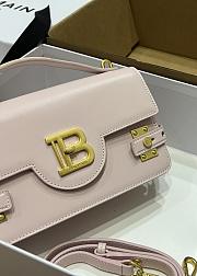 BALMAIN Smooth leather B-Buzz 24 bag pink - 6