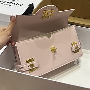 BALMAIN Smooth leather B-Buzz 24 bag pink - 4