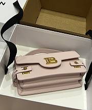 BALMAIN Smooth leather B-Buzz 24 bag pink - 2