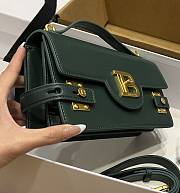BALMAIN Smooth leather B-Buzz 24 bag green - 2