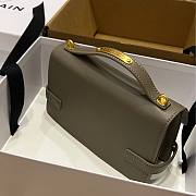 BALMAIN Smooth leather B-Buzz 24 bag light green - 2