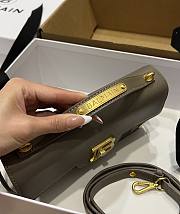 BALMAIN Smooth leather B-Buzz 24 bag light green - 3