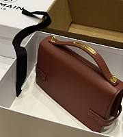BALMAIN Smooth leather B-Buzz 24 bag peach - 6