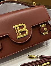 BALMAIN Smooth leather B-Buzz 24 bag peach - 3
