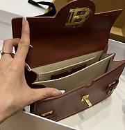 BALMAIN Smooth leather B-Buzz 24 bag peach - 2