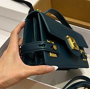 BALMAIN Smooth leather B-Buzz 24 bag Emerald green - 6