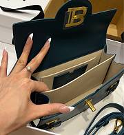 BALMAIN Smooth leather B-Buzz 24 bag Emerald green - 3
