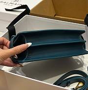 BALMAIN Smooth leather B-Buzz 24 bag Emerald green - 2