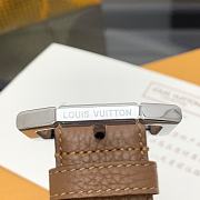 LOUIS VUITTON | Heritage belt grain leather silver hardware 3.5 cm in brown - 2