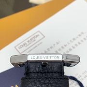 LOUIS VUITTON | Heritage belt grain leather silver hardware 3.5 cm in black - 6