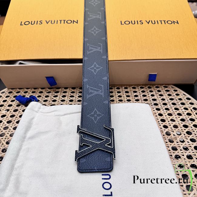 LOUIS VUITTON | Initials 40 mm Taurillon leather belt monogram - 1