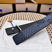 LOUIS VUITTON | Initials 40 mm Taurillon leather belt damier - 4