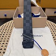 LOUIS VUITTON | Initials 40 mm Taurillon leather belt damier - 2