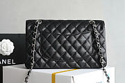 Chanel Classic Double Flap Bag Caviar Silver Black - 3