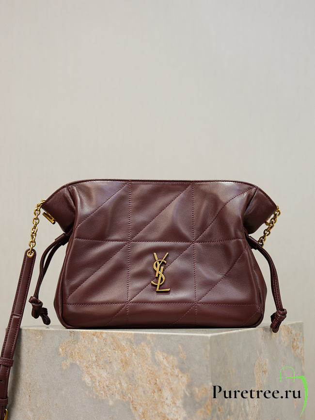 YSL | Saint Laurent Jamie shoulder bag in burgundy - 1