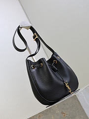 YSL | PARIS VII mini hobo in grained leather black - 4