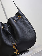YSL | PARIS VII mini hobo in grained leather black - 2
