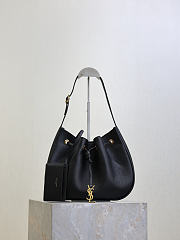 YSL | PARIS VII hobo in grained leather black - 1