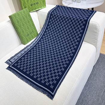GUCCI | Wool Small GG Logo Scarf 01