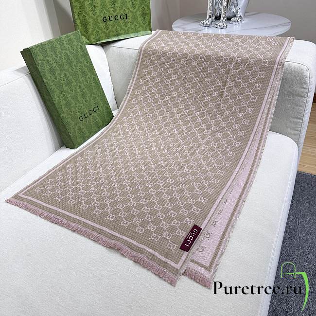 GUCCI | Wool Small GG Logo Scarf 02 - 1