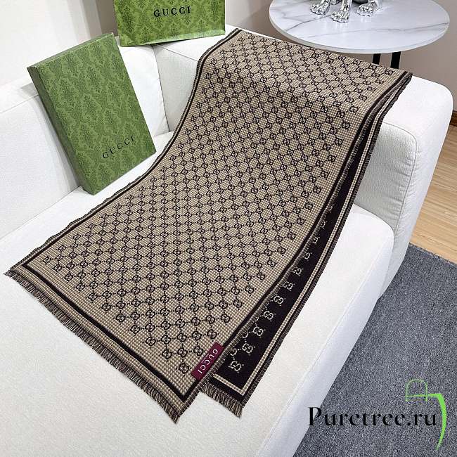 GUCCI | Wool Small GG Logo Scarf 05 - 1
