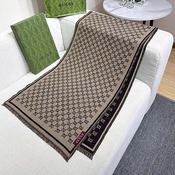 GUCCI | Wool Small GG Logo Scarf 05