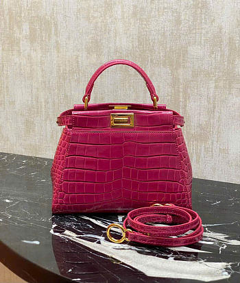 FENDI | Peekaboo Mini Precious skin Pink