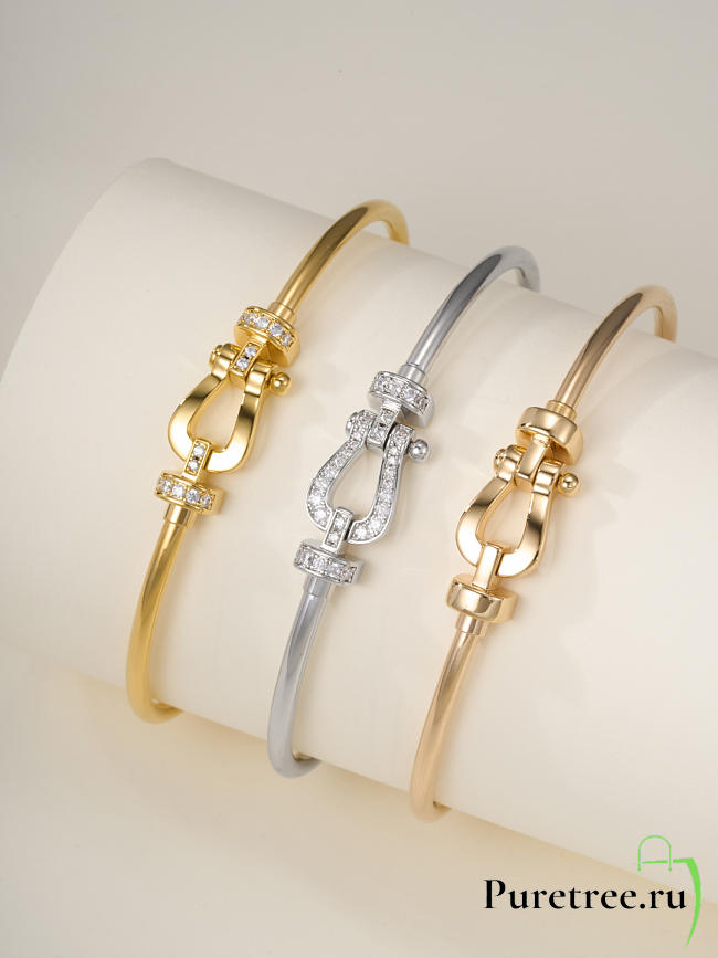 Fred Force bangle in rose gold/gold/silver - 1