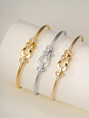 Fred Force bangle in rose gold/gold/silver - 5