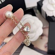 Chanel Double Chain Tassel Heart Double C Earrings - 6