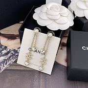Chanel Double Chain Tassel Heart Double C Earrings - 3