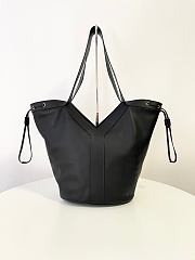 YSL | Saint Laurent Santorini Lux Calfskin Y Drawstring Tote Black  - 4