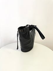 YSL | Saint Laurent Santorini Lux Calfskin Y Drawstring Tote Black  - 2