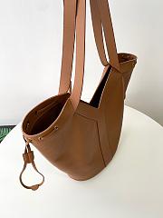 YSL | Saint Laurent Santorini Lux Calfskin Y Drawstring Tote Brown - 6