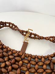 YSL | LE 5 À 7 large in wood beads brown - 6