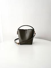 YSL | LE 37 small in shiny leather in Green  - 5