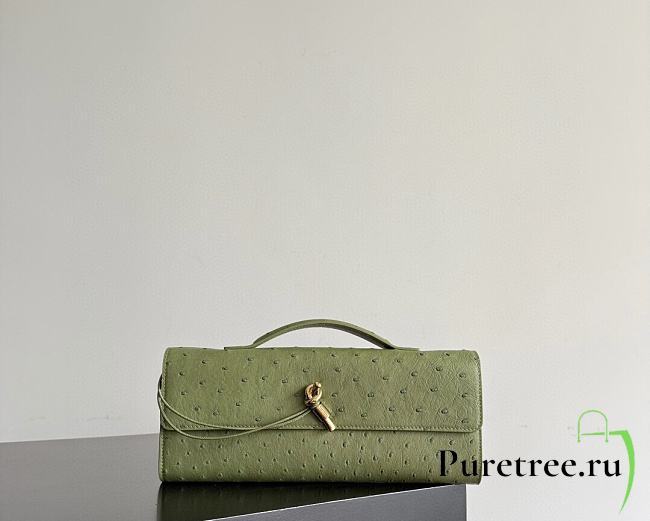 Bottega Veneta Andiamo Clutch Ostrich Leather 01 - 1