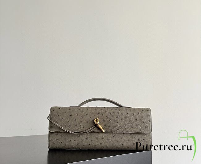 Bottega Veneta Andiamo Clutch Ostrich Leather 03 - 1