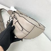 PRADA | Large leather tote bag Chalk White - 6