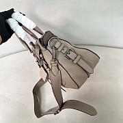 PRADA | Large leather tote bag Chalk White - 4