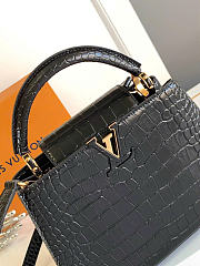 LOUIS VUITTON | Capucines BB Bag Crocodile Leather In Black - 3