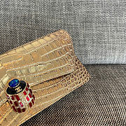 Rare Chanel 19A Crocodile Embossed Gold - 4