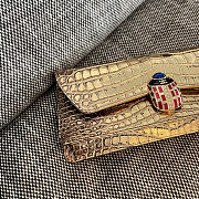 Rare Chanel 19A Crocodile Embossed Gold - 2