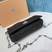 MIUMIU | Crystal Cloqué Nappa leather bag black - 6