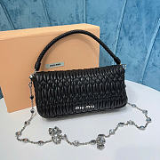 MIUMIU | Crystal Cloqué Nappa leather bag black - 5