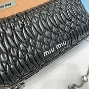 MIUMIU | Crystal Cloqué Nappa leather bag black - 3