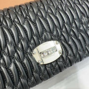 MIUMIU | Crystal Cloqué Nappa leather bag black - 2