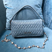 MIUMIU | Crystal Cloqué Nappa leather bag blue - 5